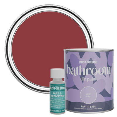 Rust-Oleum Empire Red Matt Bathroom Tile Paint 750ml