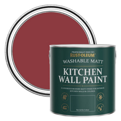 Rust-Oleum Empire Red Matt Kitchen Wall Paint 2.5l