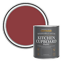Rust-Oleum Empire Red Satin Kitchen Cupboard Paint 750ml