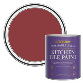 Rust-Oleum Empire Red Satin Kitchen Tile Paint 750ml