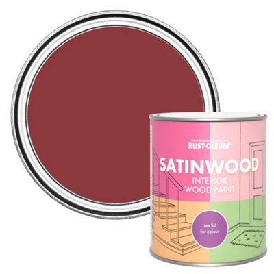 Rust-Oleum Empire Red Satinwood Interior Paint 750ml