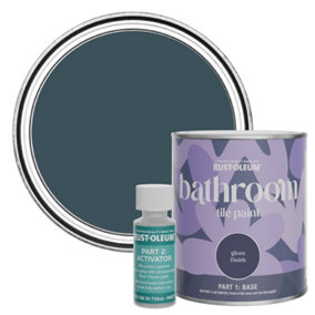 Rust-Oleum Evening Blue Gloss Bathroom Tile Paint 750ml