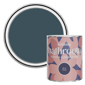 Rust-Oleum Evening Blue Gloss Bathroom Wood & Cabinet Paint 750ml