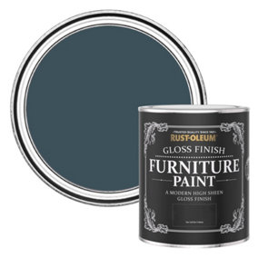 Rust-Oleum Evening Blue Gloss Furniture Paint 750ml