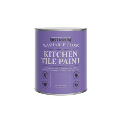 Rust-Oleum Evening Blue Gloss Kitchen Tile Paint 750ml