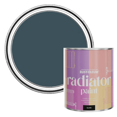 Rust-Oleum Evening Blue Gloss Radiator Paint 750ml