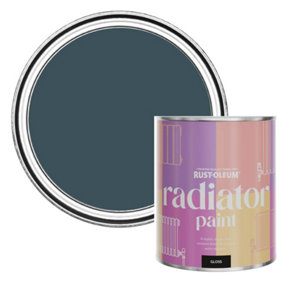 Rust-Oleum Evening Blue Gloss Radiator Paint 750ml