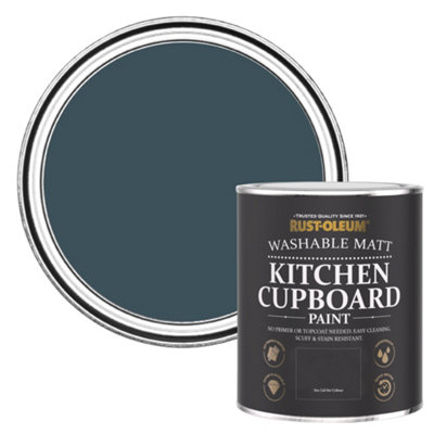 Rust-Oleum Evening Blue Matt Kitchen Cupboard Paint 750ml