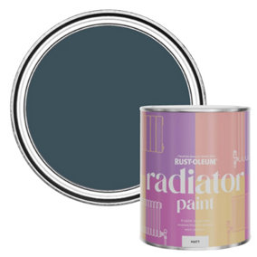 Rust-Oleum Evening Blue Matt Radiator Paint 750ml