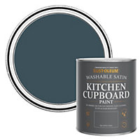 Rust-Oleum Evening Blue Satin Kitchen Cupboard Paint 750ml