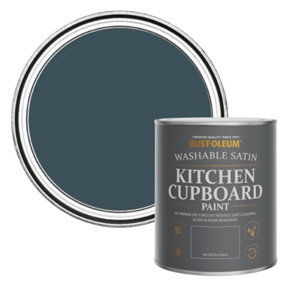 Rust-Oleum Evening Blue Satin Kitchen Cupboard Paint 750ml