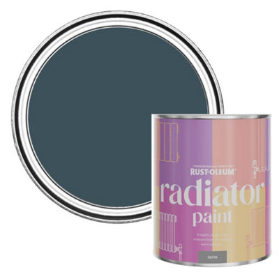 Rust-Oleum Evening Blue Satin Radiator Paint 750ml