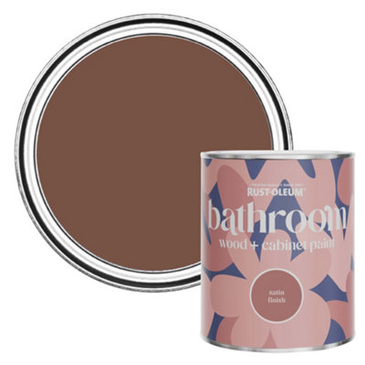 Rust-Oleum Faded Ember Satin Bathroom Wood & Cabinet Paint 750ml