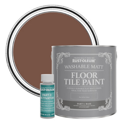 Rust-Oleum Faded Ember Washable Matt Floor Tile Paint 2.5L