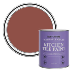 Rust-Oleum Fire Brick Gloss Kitchen Tile Paint 750ml