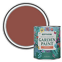 Rust-Oleum Fire Brick Satin Garden Paint 750ml