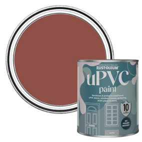 Rust-Oleum Fire Brick Satin UPVC Paint 750ml