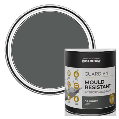 Rust-Oleum Graphite Guardian Matt Mould Resistant Interior Wood Paint 750ml