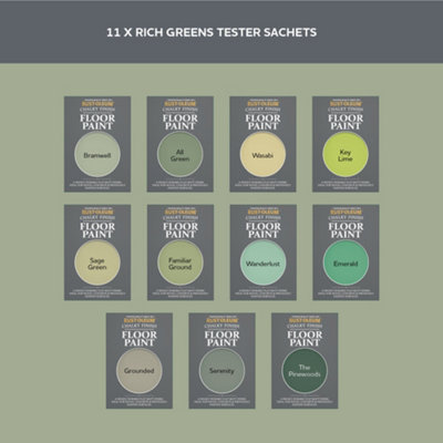 Rust-Oleum Green Chalky Floor Paint Tester Samples - 10ml