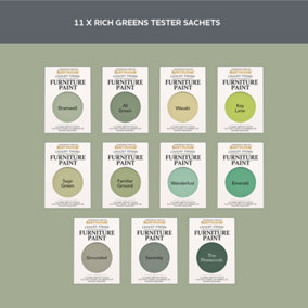 Rust-Oleum Green Chalky Furniture Paint Tester Samples - 10ml