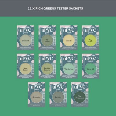 Rust-Oleum Green Gloss uPVC Paint Tester Samples - 10ml