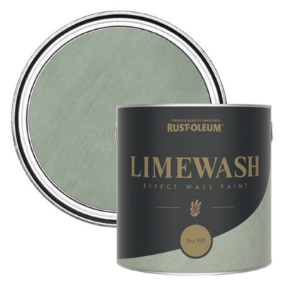 Rust-Oleum Green Limewash Effect Wall Paint - No.959 2.5L