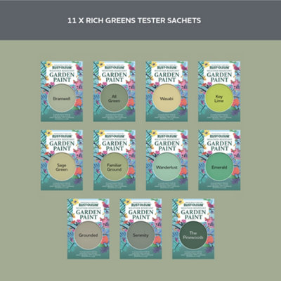 Rust-Oleum Green Matt Garden Paint Tester Samples - 10ml