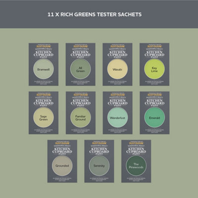 Rust-Oleum Green Matt Kitchen Cupboard Paint Tester Samples - 10ml ...