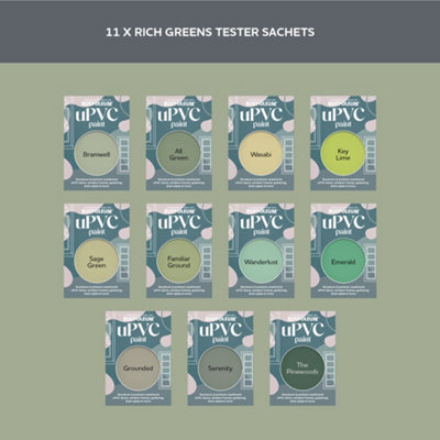 Rust-Oleum Green Matt uPVC Paint Tester Samples - 10ml