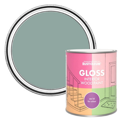 Rust-Oleum Gresham Blue Gloss Interior Wood Paint 750ml