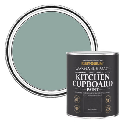 Rust-Oleum Gresham Blue Matt Kitchen Cupboard Paint 750ml | DIY At B&Q