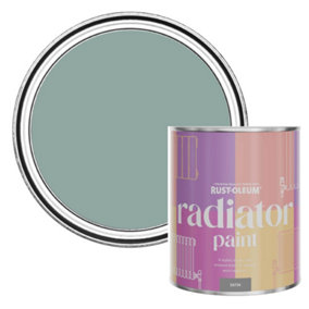 Rust-Oleum Gresham Blue Satin Radiator Paint 750ml