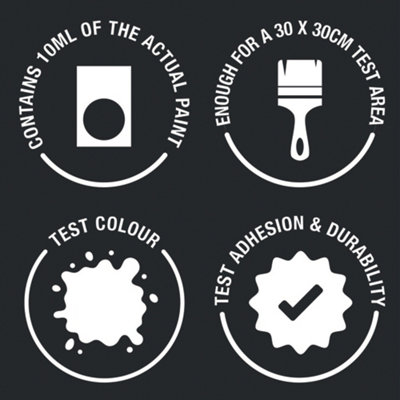 Rust-Oleum Grey Chalky Furniture Paint Tester Samples - 10ml