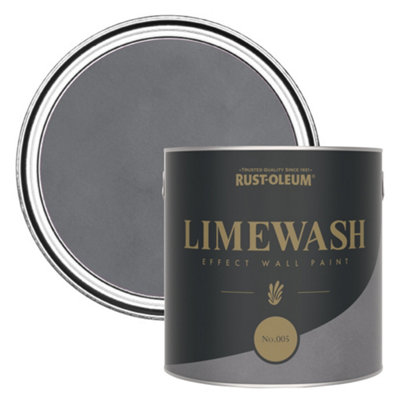 Rust-Oleum Grey Limewash Effect Wall Paint - No.005 2.5L