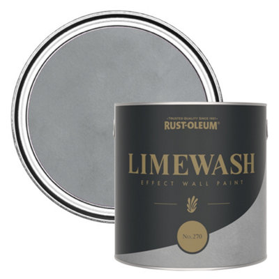 Rust-Oleum Grey Limewash Effect Wall Paint - No.270 2.5L