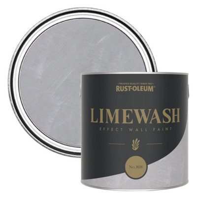 Rust-Oleum Grey Limewash Effect Wall Paint - No.808 2.5L