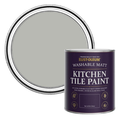 Rust-Oleum Grey Tree Matt Kitchen Tile Paint 750ml