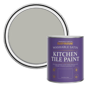 Rust-Oleum Grey Tree Satin Kitchen Tile Paint 750ml