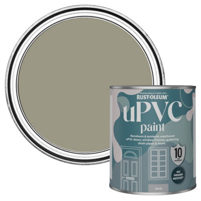 RustOleum Grounded Satin UPVC Paint 750ml DIY at B&Q