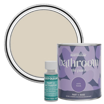 Rust-Oleum Hessian Satin Bathroom Tile Paint 750ml | DIY at B&Q