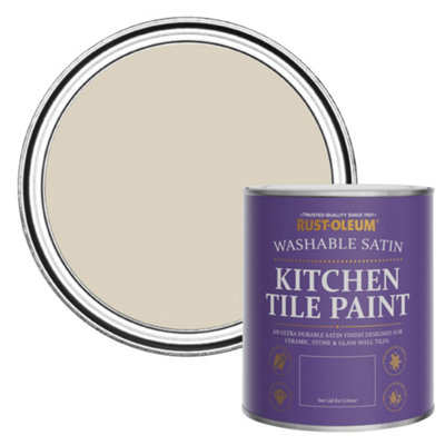 Rust-Oleum Hessian Satin Kitchen Tile Paint 750ml