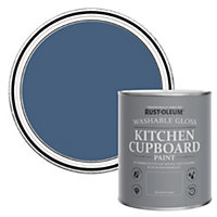 Rust-Oleum Ink Blue Gloss Kitchen Cupboard Paint 750ml