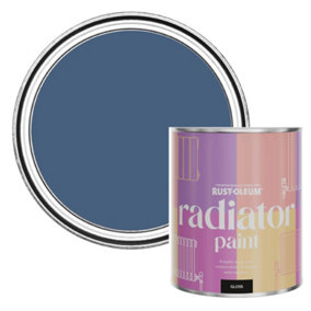 Rust-Oleum Ink Blue Gloss Radiator Paint 750ml