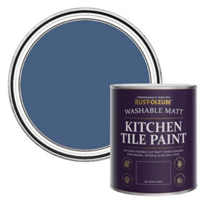Rust-Oleum Ink Blue Matt Kitchen Tile Paint 750ml