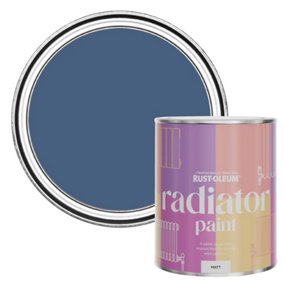 Rust-Oleum Ink Blue Matt Radiator Paint 750ml