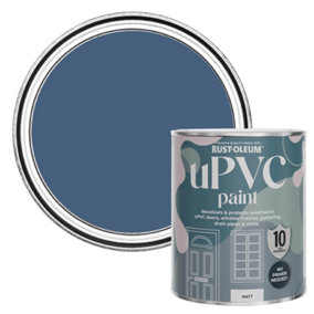 Rust-Oleum Ink Blue Matt UPVC Paint 750ml