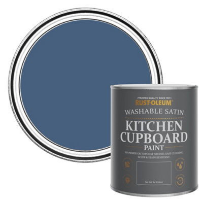 Rust-Oleum Evening Blue Matt Kitchen Cupboard Paint 750ml