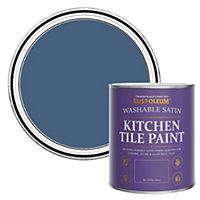 Rust-Oleum Ink Blue Satin Kitchen Tile Paint 750ml
