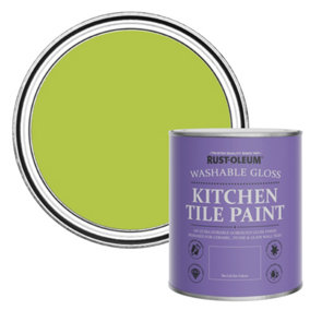 Rust-Oleum Key Lime Gloss Kitchen Tile Paint 750ml