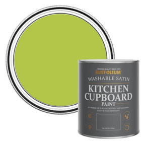 Rust-Oleum Key Lime Satin Kitchen Cupboard Paint 750ml